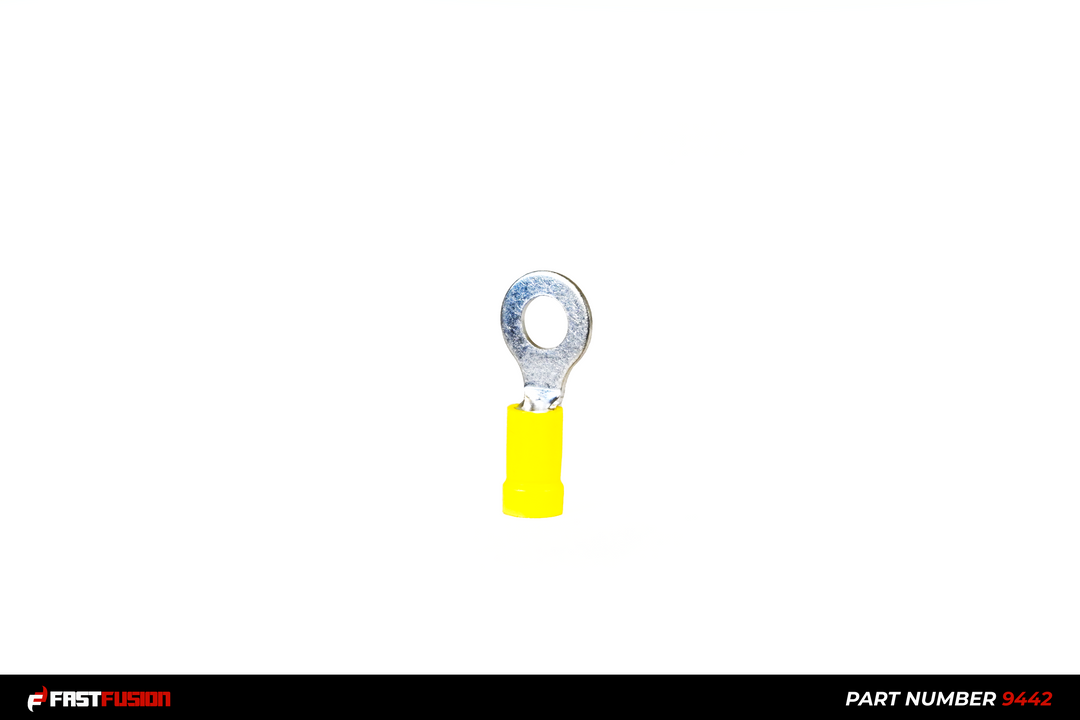 Terminal, 1/4 Ring, Insulated, Yellow